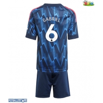 Arsenal Gabriel Magalhaes #6 Bortedraktsett Barn 2025-26 Kortermet (+ Korte bukser)